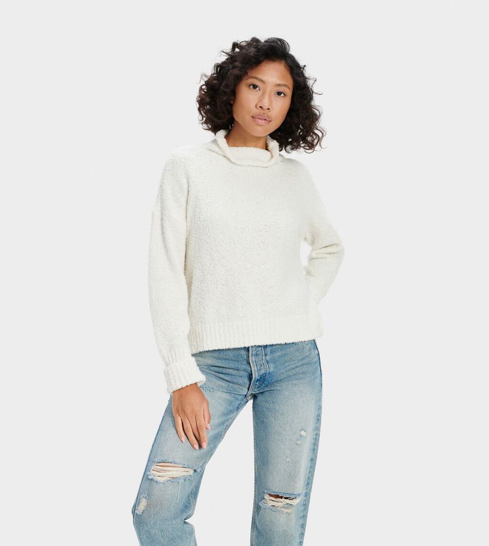 Ugg Sage Turtleneck - Womens Sweater - White - NZ (6875BCEJV)